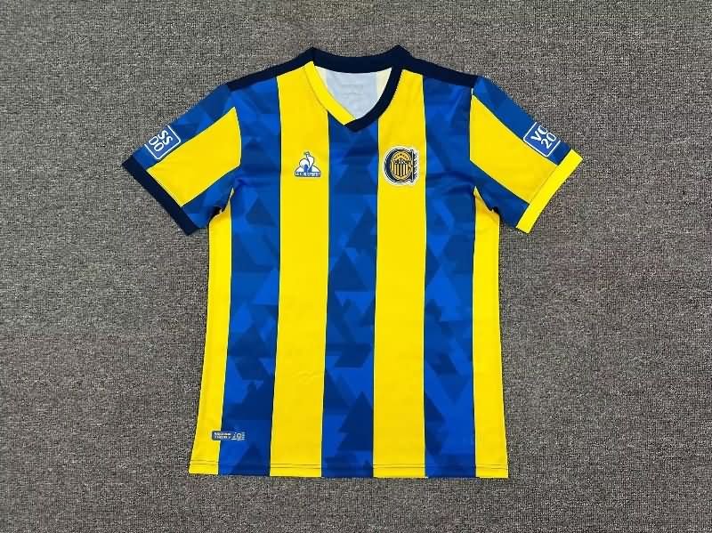 Thailand Quality(AAA) 2025 Rosario Central Home Soccer Jersey