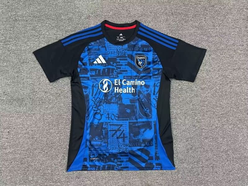 Thailand Quality(AAA) 2025 San Jose Earthquakes Home Soccer Jersey