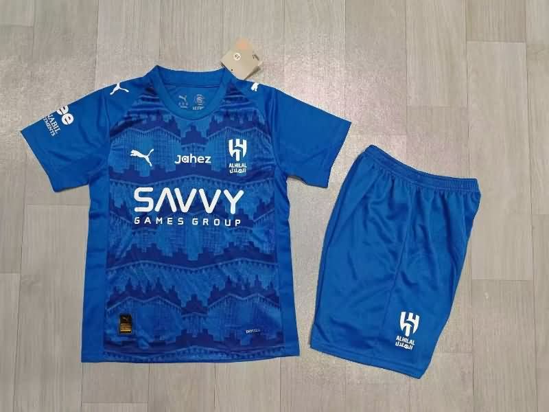 25/26 Al Hilal Home Kids Soccer Jersey And Shorts 25/26 Al Hilal Home Kids Soccer Jersey And Shorts