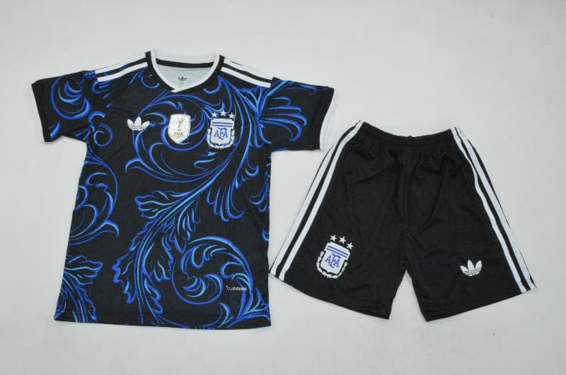 2026 Argentina World Cup Away Kids Soccer Jersey And Shorts 2026 Argentina World Cup Away Kids Soccer Jersey And Shorts