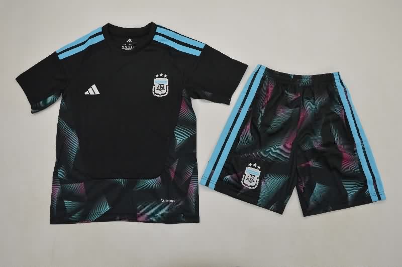 2026 Argentina World Cup Goalkeeper Black Kids Soccer Jersey And Shorts 2026 Argentina World Cup Goalkeeper Black Kids Soccer Jersey And Shorts