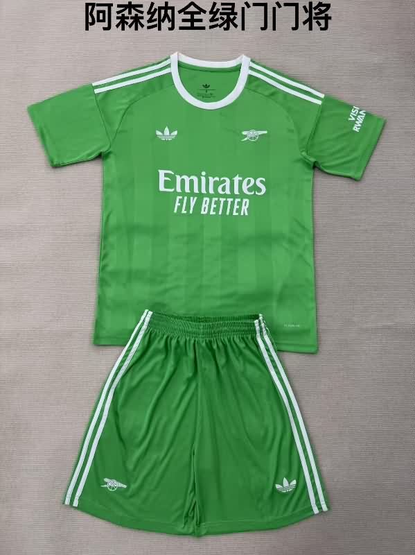 25/26 Arsenal Goalkeeper Green Kids Soccer Jersey And Shorts 25/26 Arsenal Goalkeeper Green Kids Soccer Jersey And Shorts