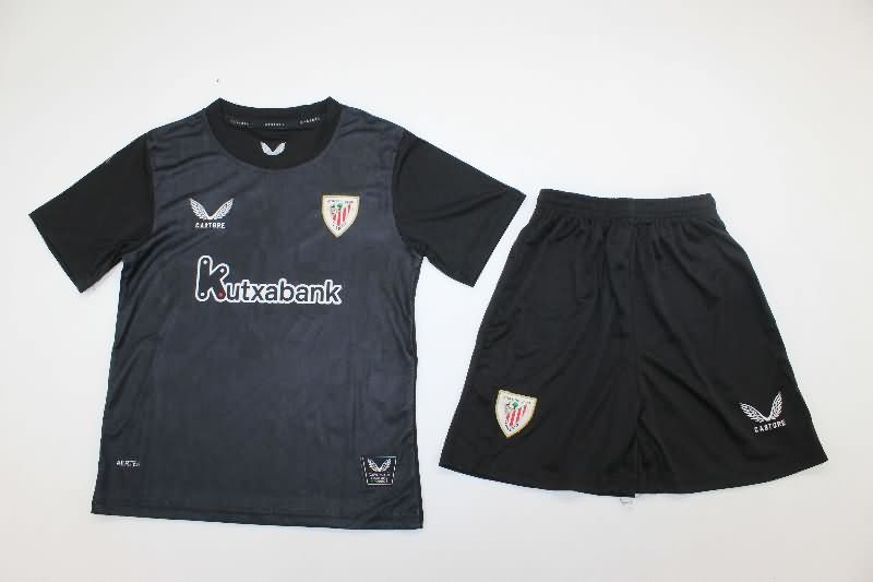25/26 Athletic Bilbao Goalkeeper Black Kids Soccer Jersey And Shorts 25/26 Athletic Bilbao Goalkeeper Black Kids Soccer Jersey And Shorts