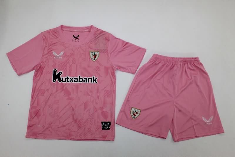 25/26 Athletic Bilbao Goalkeeper Pink Kids Soccer Jersey And Shorts 25/26 Athletic Bilbao Goalkeeper Pink Kids Soccer Jersey And Shorts