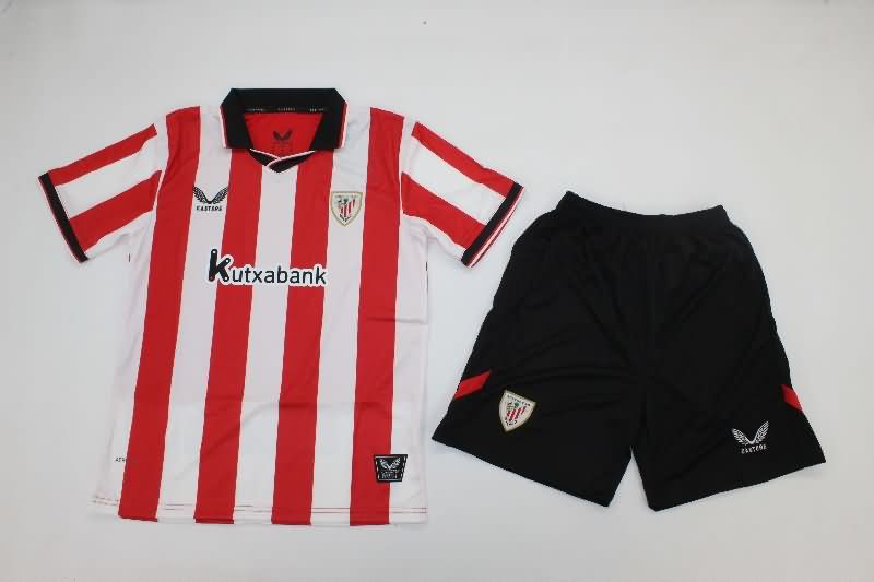 25/26 Athletic Bilbao Home Kids Soccer Jersey And Shorts 25/26 Athletic Bilbao Home Kids Soccer Jersey And Shorts