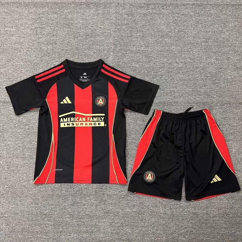 2025 Atlanta United Home Kids Soccer Jersey And Shorts