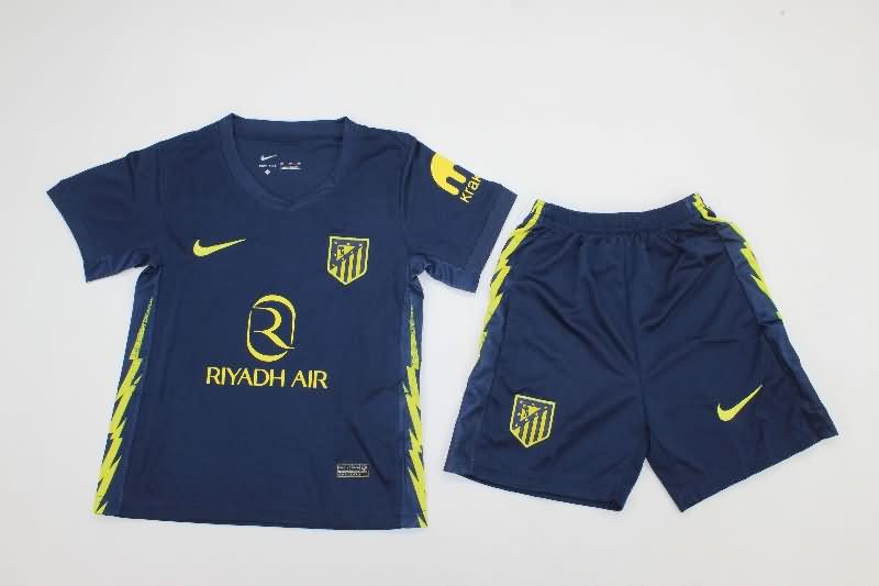 25/26 Atletico Madrid Away Kids Soccer Jersey And Shorts 25/26 Atletico Madrid Away Kids Soccer Jersey And Shorts