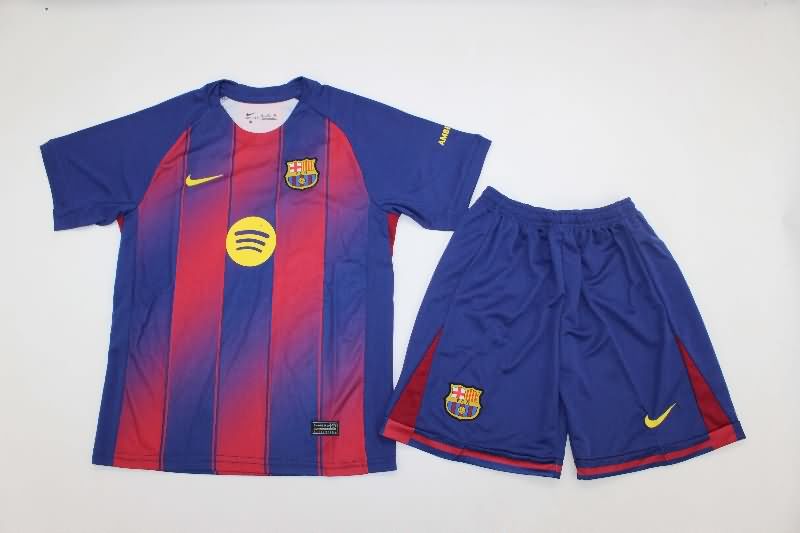 25/26 Barcelona Home Kids Soccer Jersey And Shorts 25/26 Barcelona Home Kids Soccer Jersey And Shorts