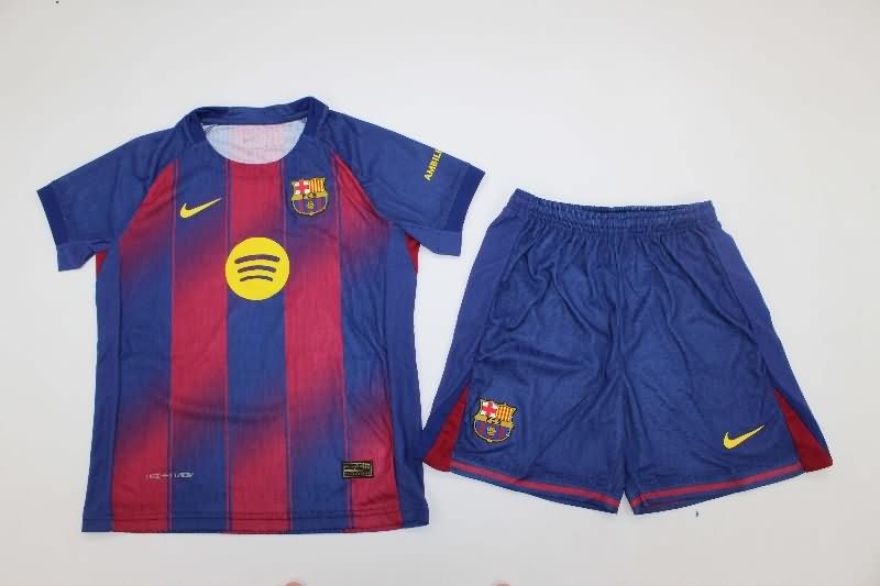 25/26 Barcelona Home Kids Soccer Jersey And Shorts (Player) 25/26 Barcelona Home Kids Soccer Jersey And Shorts (Player)
