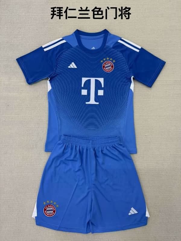 25/26 Bayern Munich Goalkeeper Blue Kids Soccer Jersey And Shorts 25/26 Bayern Munich Goalkeeper Blue Kids Soccer Jersey And Shorts