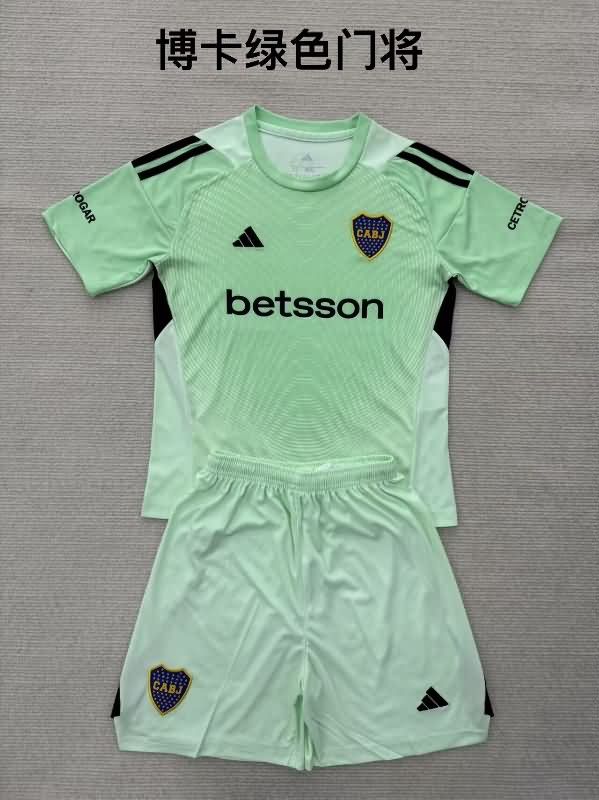 25/26 Boca Juniors Goalkeeper Green Kids Soccer Jersey And Shorts 25/26 Boca Juniors Goalkeeper Green Kids Soccer Jersey And Shorts