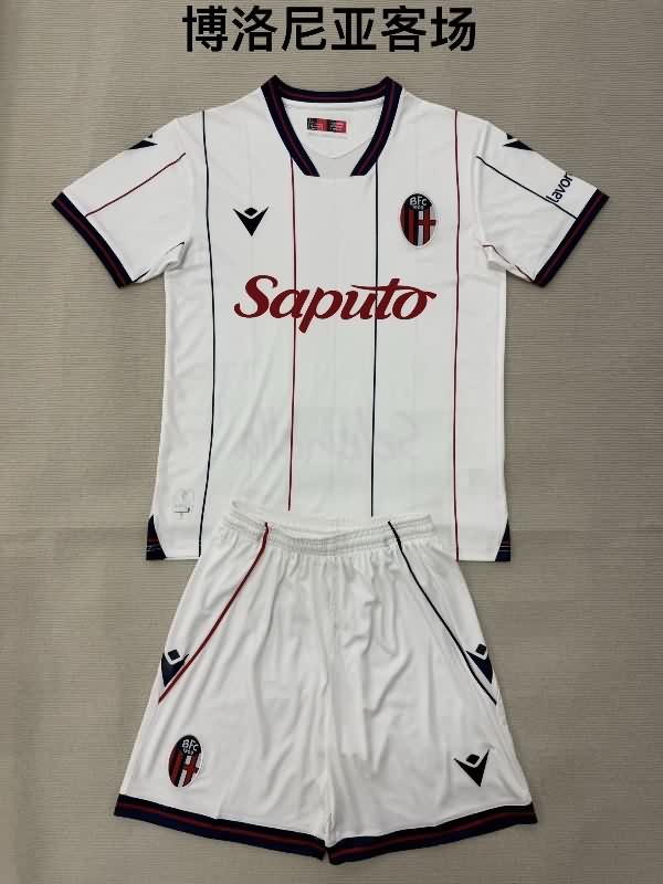 25/26 Bologna Away Kids Soccer Jersey And Shorts 25/26 Bologna Away Kids Soccer Jersey And Shorts
