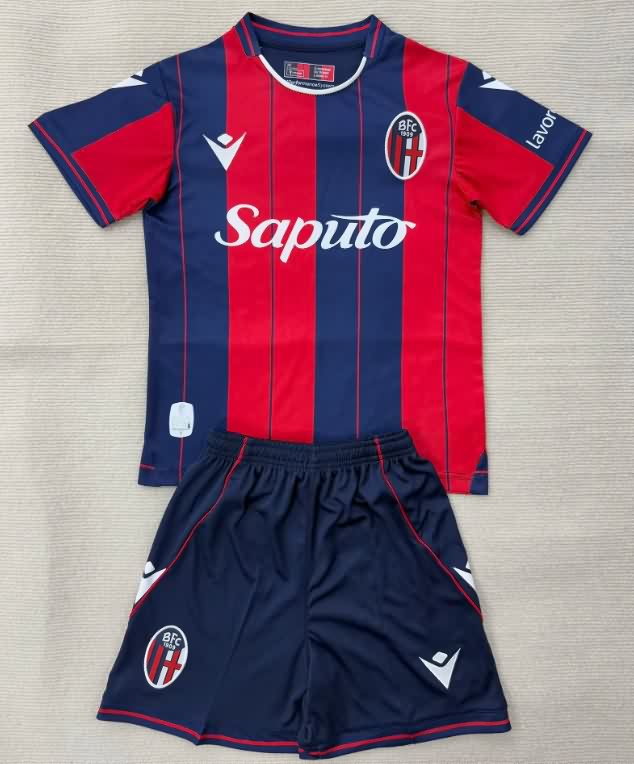 25/26 Bologna Home Kids Soccer Jersey And Shorts 25/26 Bologna Home Kids Soccer Jersey And Shorts