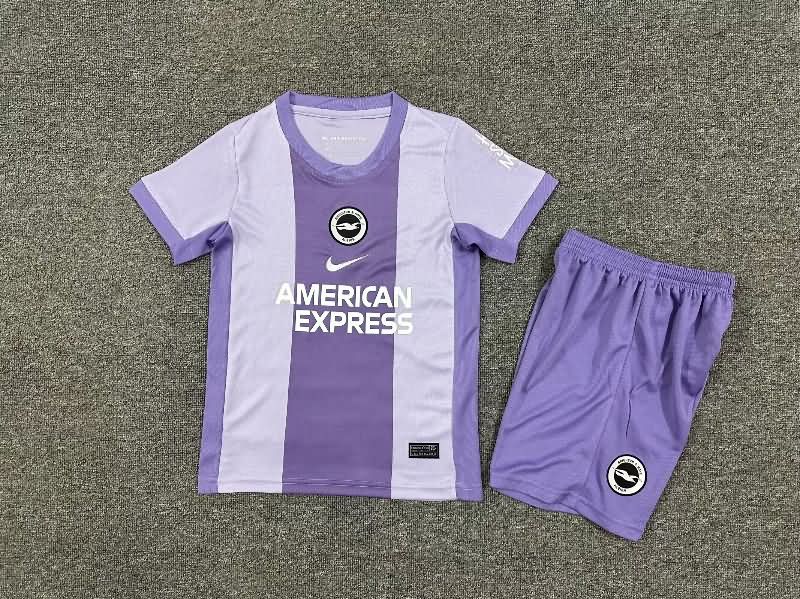 25/26 Brighton Away Kids Soccer Jersey And Shorts 25/26 Brighton Away Kids Soccer Jersey And Shorts