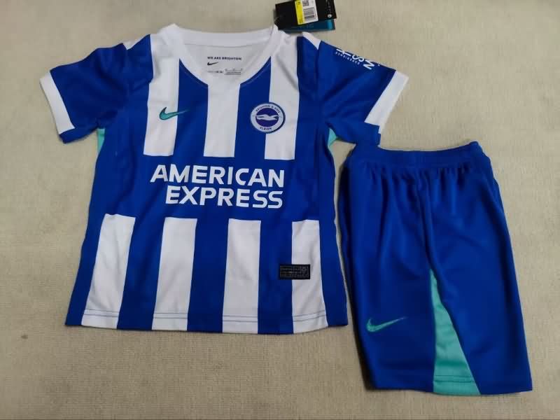 25/26 Brighton Home Kids Soccer Jersey And Shorts 25/26 Brighton Home Kids Soccer Jersey And Shorts