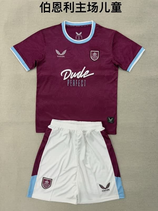 25/26 Burnley Home Kids Soccer Jersey And Shorts 25/26 Burnley Home Kids Soccer Jersey And Shorts