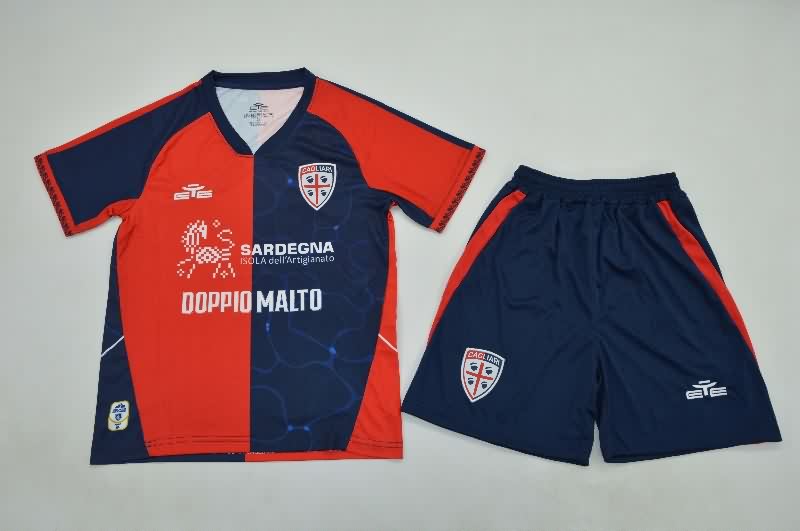 25/26 Cagliari Home Kids Soccer Jersey And Shorts 25/26 Cagliari Home Kids Soccer Jersey And Shorts