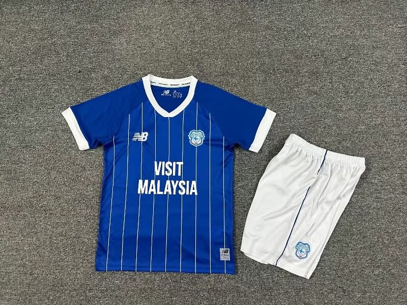 25/26 Cardiff City Home Kids Soccer Jersey And Shorts 25/26 Cardiff City Home Kids Soccer Jersey And Shorts