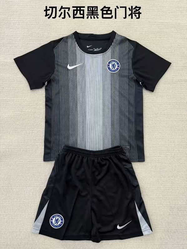 25/26 Chelsea Goalkeeper Black Kids Soccer Jersey And Shorts 25/26 Chelsea Goalkeeper Black Kids Soccer Jersey And Shorts