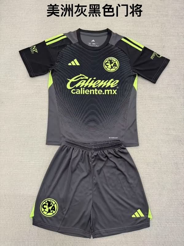 25/26 Club America Goalkeeper Black Kids Soccer Jersey And Shorts 25/26 Club America Goalkeeper Black Kids Soccer Jersey And Shorts