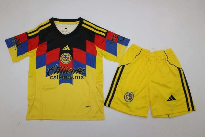 25/26 Club America Home Kids Soccer Jersey And Shorts 25/26 Club America Home Kids Soccer Jersey And Shorts