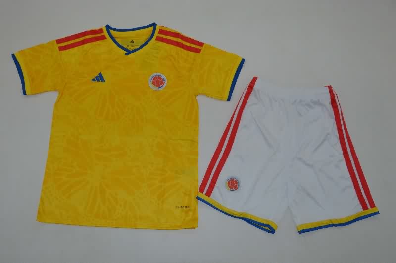 2025 Colombia Home Kids Soccer Jersey And Shorts 2025 Colombia Home Kids Soccer Jersey And Shorts