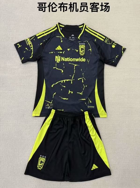 2025 Columbus Crew Away Kids Soccer Jersey And Shorts