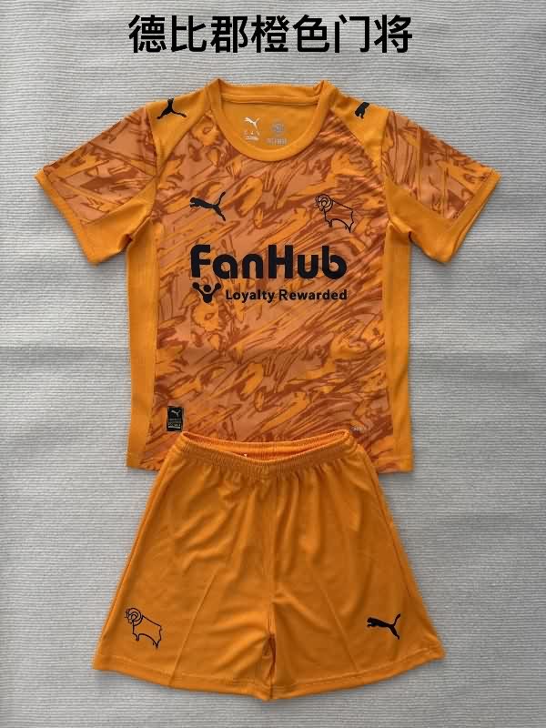 25/26 Derby County Goalkeeper Orange Kids Soccer Jersey And Shorts 25/26 Derby County Goalkeeper Orange Kids Soccer Jersey And Shorts