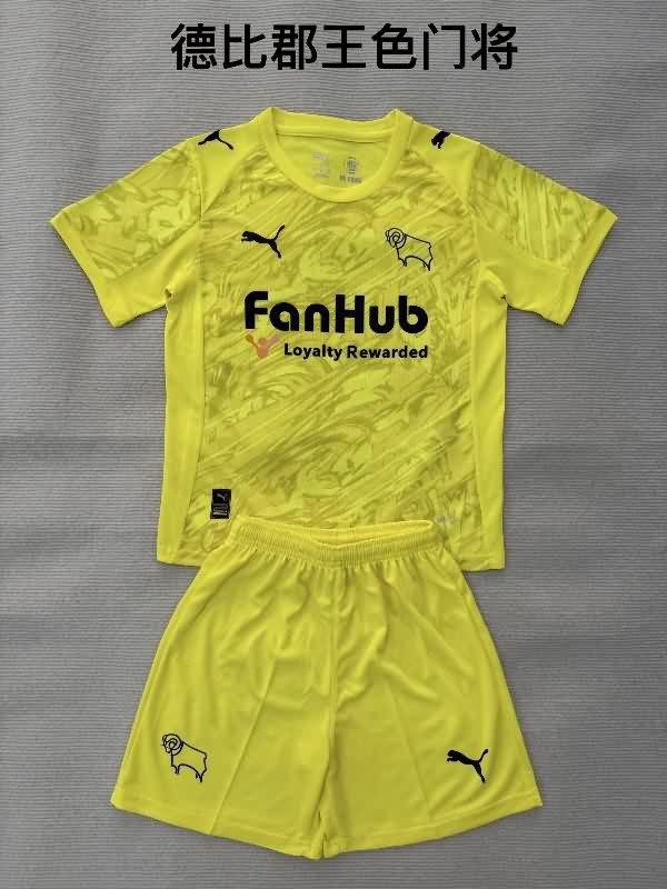 25/26 Derby County Goalkeeper Yellow Kids Soccer Jersey And Shorts 25/26 Derby County Goalkeeper Yellow Kids Soccer Jersey And Shorts