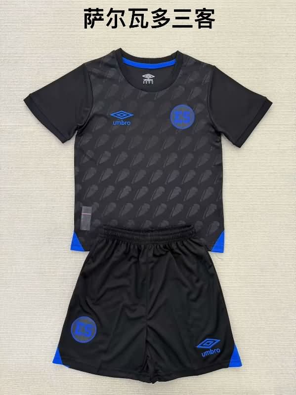 2025 El Salvador Third Kids Soccer Jersey And Shorts 2025 El Salvador Third Kids Soccer Jersey And Shorts
