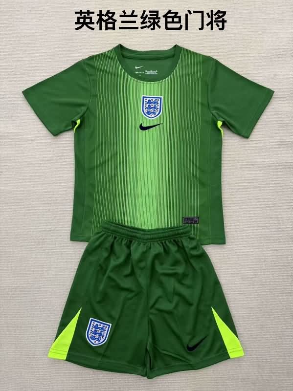 2025 England Goalkeeper Green Kids Soccer Jersey And Shorts 2025 England Goalkeeper Green Kids Soccer Jersey And Shorts