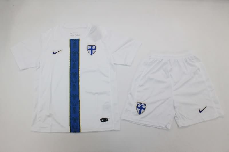 2025 Finland Away Kids Soccer Jersey And Shorts 2025 Finland Away Kids Soccer Jersey And Shorts