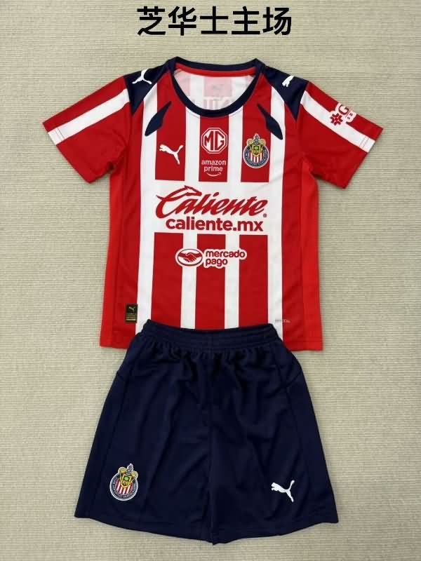 25/26 Guadalajara Home Kids Soccer Jersey And Shorts 25/26 Guadalajara Home Kids Soccer Jersey And Shorts