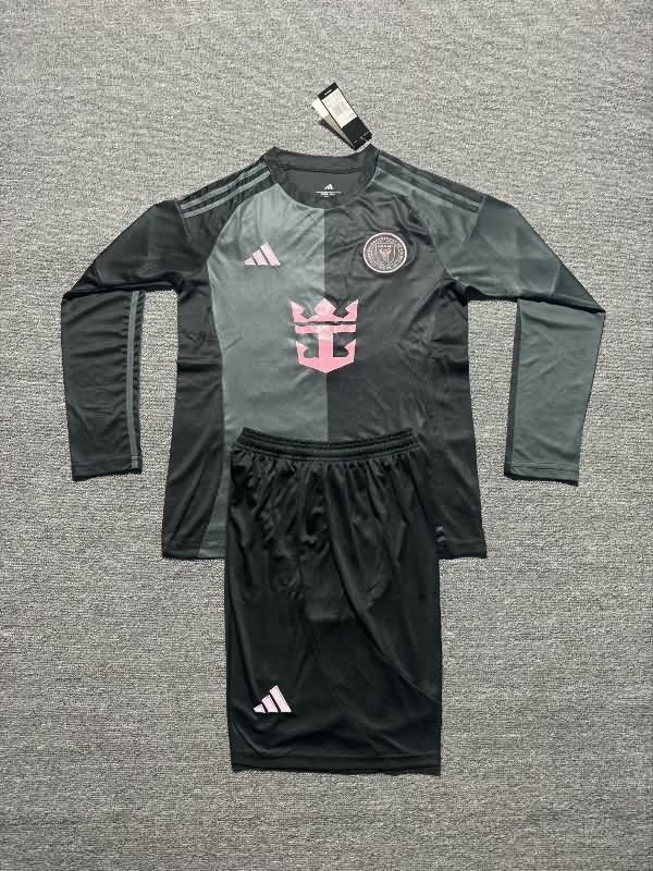 2025 Inter Miami Away Long Sleeve Kids Soccer Jersey And Shorts 2025 Inter Miami Away Long Sleeve Kids Soccer Jersey And Shorts