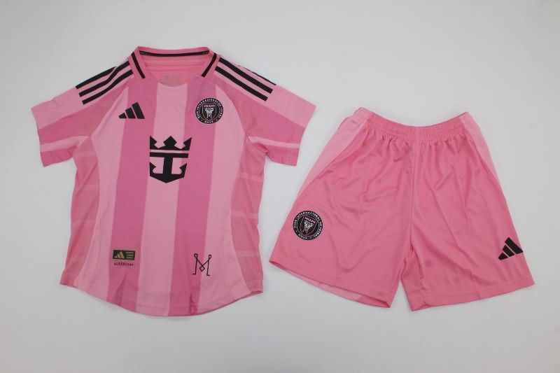 2025 Inter Miami Home Kids Soccer Jersey And Shorts (Player)