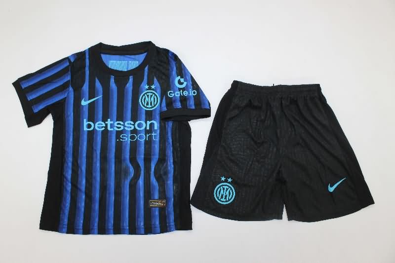 25/26 Inter Milan Home Kids Soccer Jersey And Shorts (Player) 25/26 Inter Milan Home Kids Soccer Jersey And Shorts (Player)