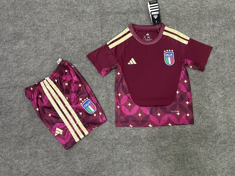 2026 Italy Goalkeeper Red Kids Soccer Jersey And Shorts 2026 Italy Goalkeeper Red Kids Soccer Jersey And Shorts