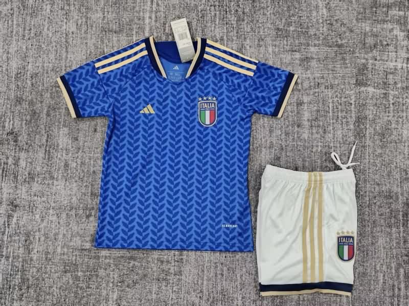 2025 Italy Home Kids Soccer Jersey And Shorts 2025 Italy Home Kids Soccer Jersey And Shorts