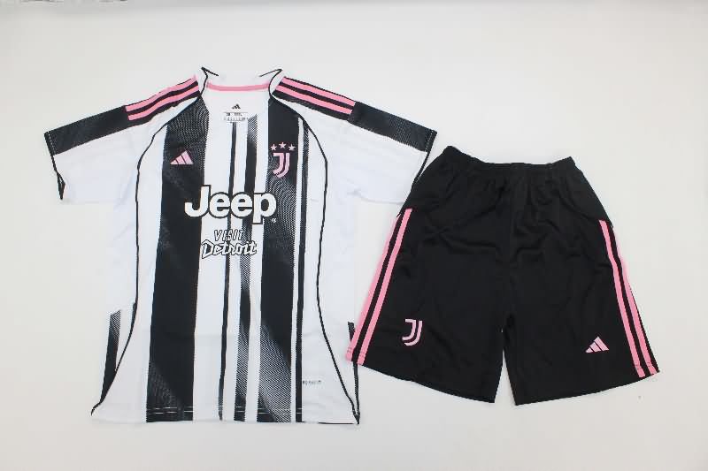 25/26 Juventus Home Kids Soccer Jersey And Shorts 25/26 Juventus Home Kids Soccer Jersey And Shorts