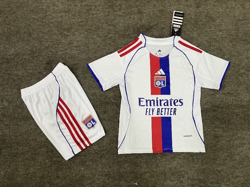 25/26 Lyon Home Kids Soccer Jersey And Shorts 25/26 Lyon Home Kids Soccer Jersey And Shorts
