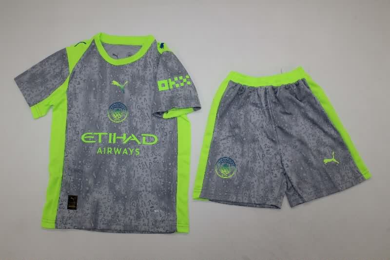 25/26 Manchester City Third Kids Soccer Jersey And Shorts 25/26 Manchester City Third Kids Soccer Jersey And Shorts