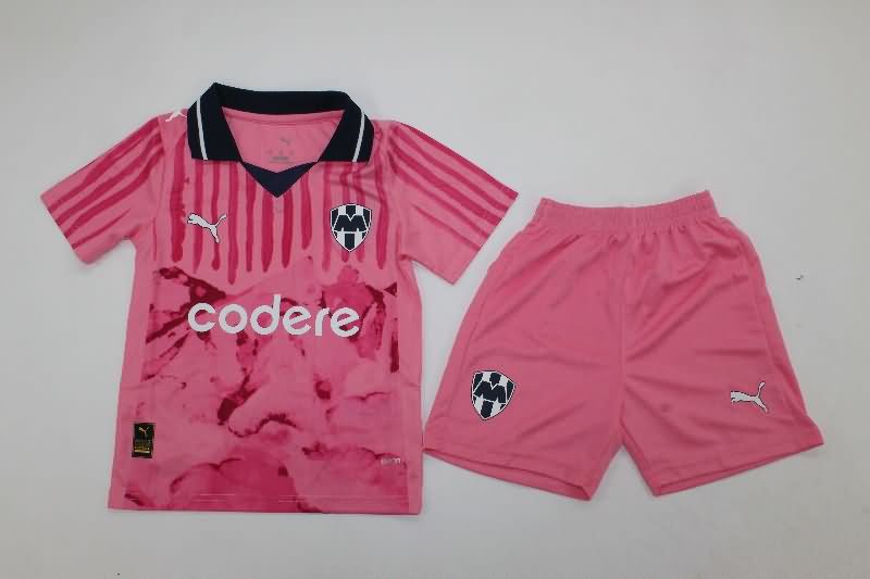 2025 Monterrey Club World Cup Goalkeeper Pink Kids Soccer Jersey And Shorts 2025 Monterrey Club World Cup Goalkeeper Pink Kids Soccer Jersey And Shorts