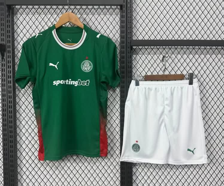 2026 Palmeiras Home Kids Soccer Jersey And Shorts 2026 Palmeiras Home Kids Soccer Jersey And Shorts