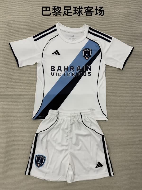 25/26 Paris FC Away Kids Soccer Jersey And Shorts 25/26 Paris FC Away Kids Soccer Jersey And Shorts