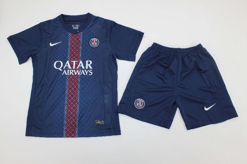 25/26 Paris St Germain Home Kids Soccer Jersey And Shorts 25/26 Paris St Germain Home Kids Soccer Jersey And Shorts