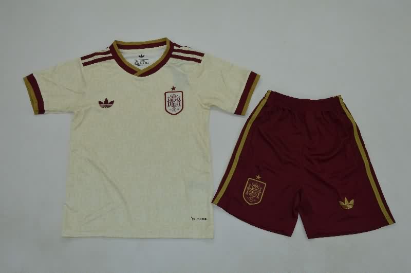2026 Spain World Cup Away Kids Soccer Jersey And Shorts 2026 Spain World Cup Away Kids Soccer Jersey And Shorts