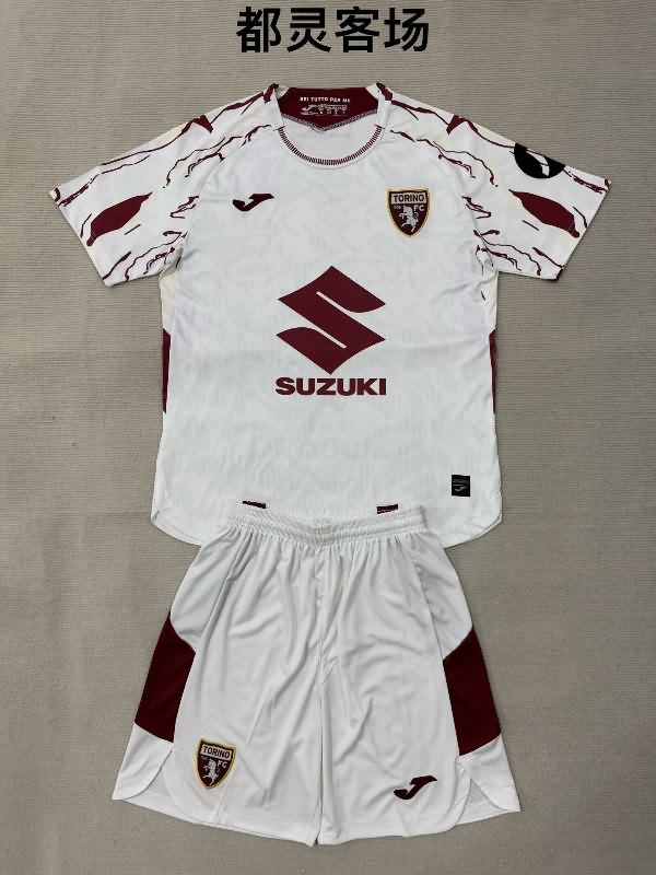 25/26 Torino Away Kids Soccer Jersey And Shorts 25/26 Torino Away Kids Soccer Jersey And Shorts