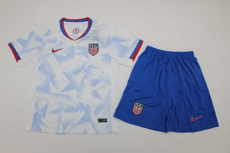 2025 USA Home Kids Soccer Jersey And Shorts 2025 USA Home Kids Soccer Jersey And Shorts