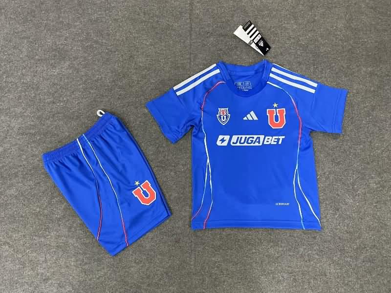 2025 Universidad Chile Home Kids Soccer Jersey And Shorts