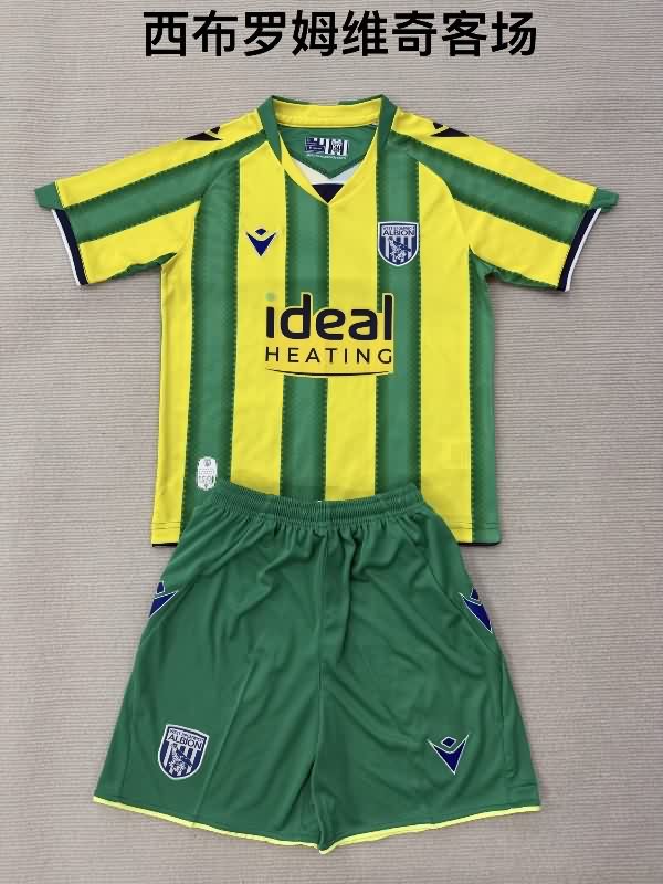 25/26 West Bromwich Away Kids Soccer Jersey And Shorts 25/26 West Bromwich Away Kids Soccer Jersey And Shorts
